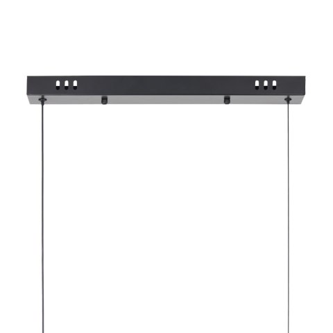 Lampa wisząca BLAKE 120 cm - LED, czarna, podłużna z sześcioma dymionymi kloszami