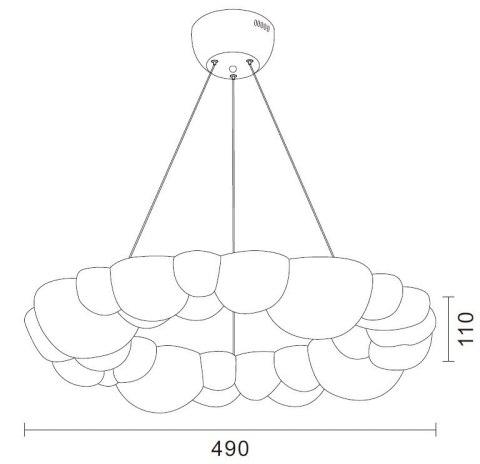 Lampa wisząca CLOUD 50 cm- akrylowa, w kształcie chmurki
