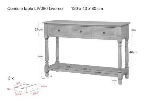 Livorno Konsola - Beżowy
