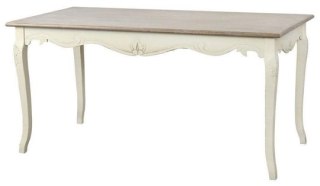 Rimini Stół 160cm - Kremowy/Jasnobrązowy