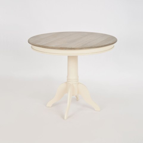 Rimini Stół 90cm - Kremowy/Jasnobrązowy