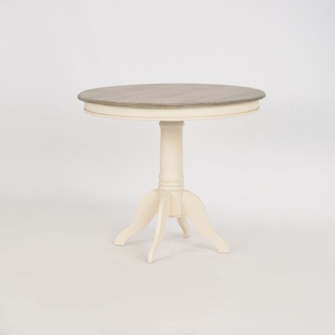Rimini Stół 90cm - Kremowy/Jasnobrązowy