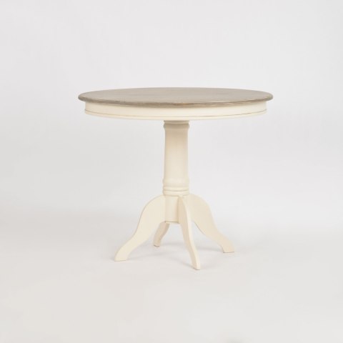 Rimini Stół 90cm - Kremowy/Jasnobrązowy