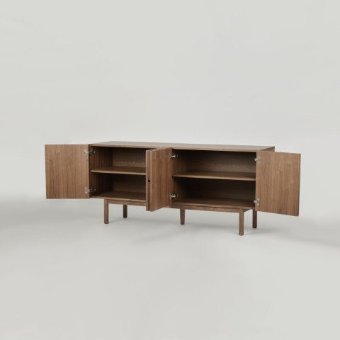 Komoda ryflowana Hudson modern classic - orzech włoski