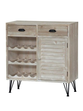 Loano Komoda na wino - Surowe jasne drewno
