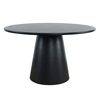 Avola Stół 127cm + 4 krzesła Leith - Czarny