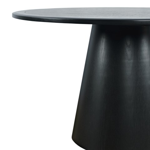 Avola Stół 127cm + 4 krzesła Leith - Czarny