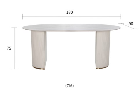 Modig Stół 180cm - Złota podstawa