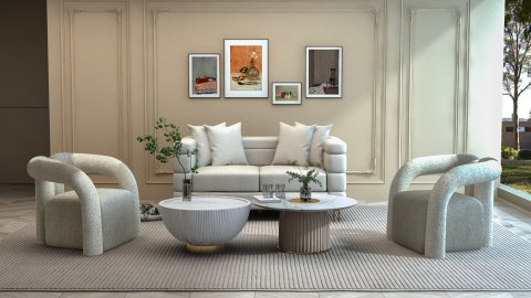 Nua Sofa - Biały ecru