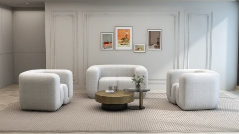 Nua Sofa - Jasnoszary-biały