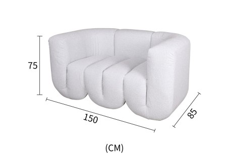 Nua Sofa - Jasnoszary-biały