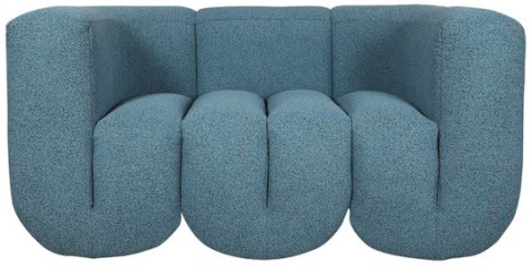 Nua Sofa - Niebiesko-szaro-czarny
