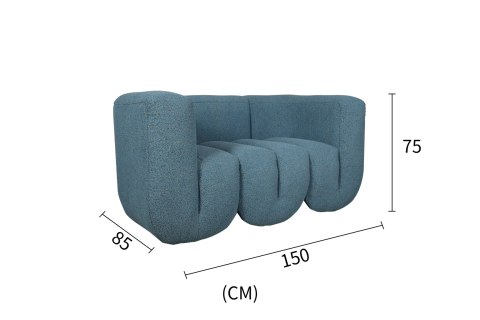 Nua Sofa - Niebiesko-szaro-czarny