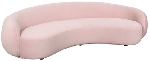 Nua Sofa owalna 3-osobowa - pudrowy róż