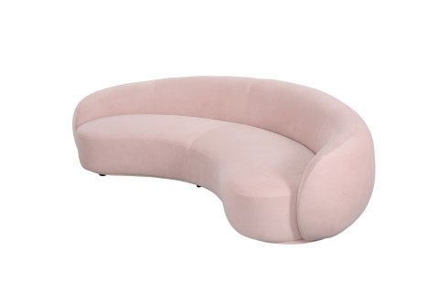 Nua Sofa owalna 3-osobowa - pudrowy róż