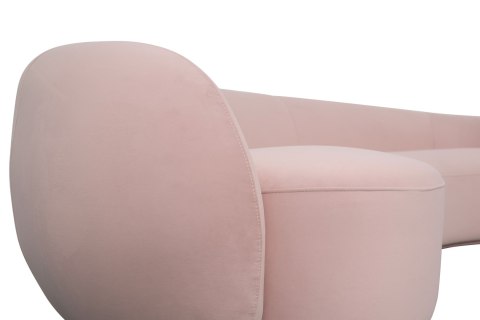 Nua Sofa owalna 3-osobowa - pudrowy róż