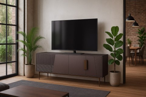 Stilig Komoda RTV - Ciemny grafit/Ciemny grafit