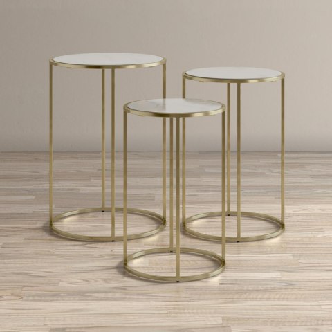 Avola Zestaw stolików - Złoty