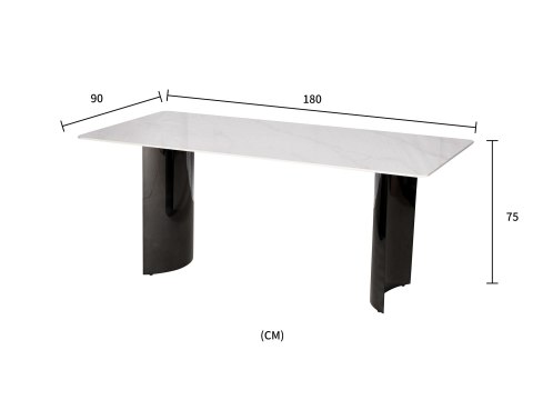 Modig Stół 180cm - Czarne nogi