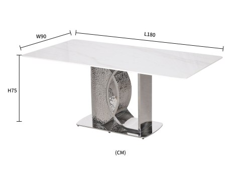 Modig Stół 180cm - Srebrne nogi
