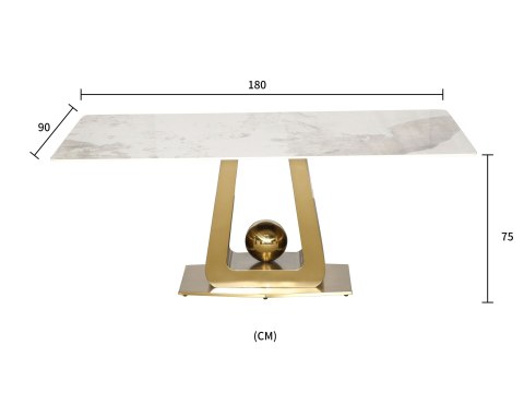 Modig Stół 180cm - Złote nogi