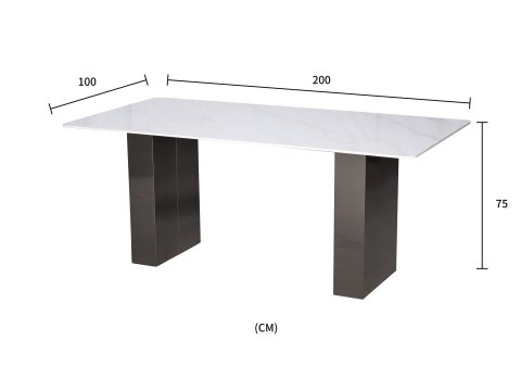Modig Stół 200cm - Nogi grafitowe