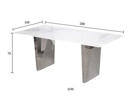 Modig Stół 200cm - Srebrne nogi