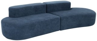 Nua Sofa modułowa 3-osobowa - Granatowy stalowy welur