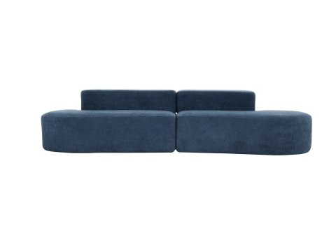 Nua Sofa modułowa 3-osobowa - Granatowy stalowy welur