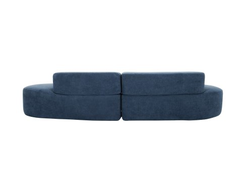 Nua Sofa modułowa 3-osobowa - Granatowy stalowy welur