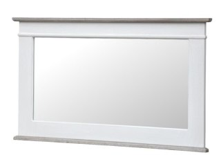 Rimini White Lustro prostokątne prowansalskie 100 - Biały/Brązowy