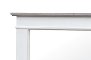 Rimini White Lustro prostokątne prowansalskie 100 - Biały/Brązowy