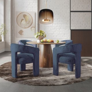 Zestaw 4 krzeseł Leith LET71NB - Granatowy