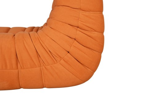 Zestaw Fotel Nua + Podnóżek Nua - Palona pomarańcza