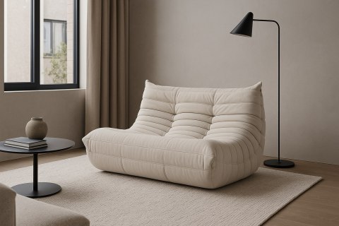 Zestaw Nua Sofa + Podnóżek Nua - Jasnobeżowy