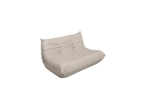 Zestaw Nua Sofa + Podnóżek Nua - Jasnobeżowy