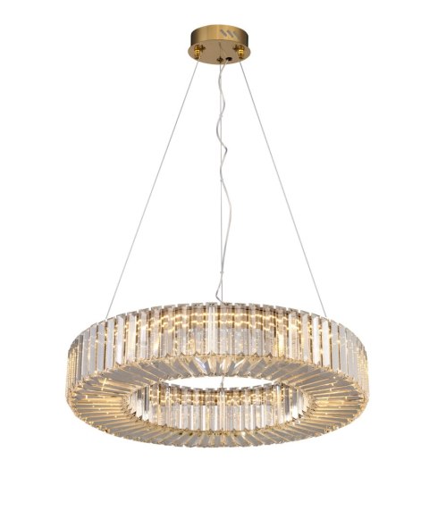 Lampa wisząca CRISTAL LED kryształowo złota 60 cm