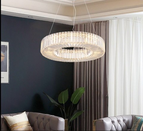 Lampa wisząca CRISTAL LED kryształowo złota 60 cm