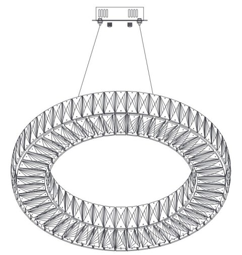 Lampa wisząca CRISTAL LED kryształowo złota 60 cm