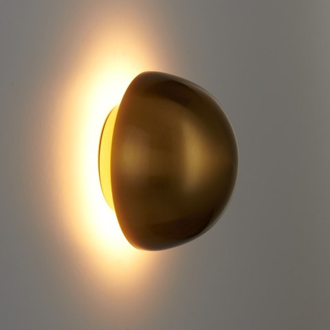 Kinkiet ścienny Button, 16 cm - LED, złoty, półkulisty