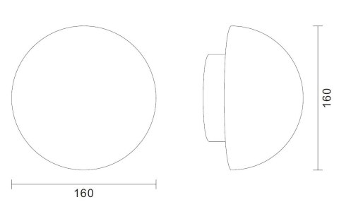 Kinkiet ścienny Button, 16 cm - LED, złoty, półkulisty
