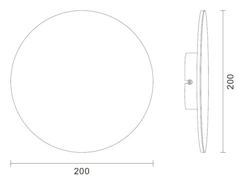 Lampa ścienna NYX 20 cm - LED okrągła, metalowa, czarna