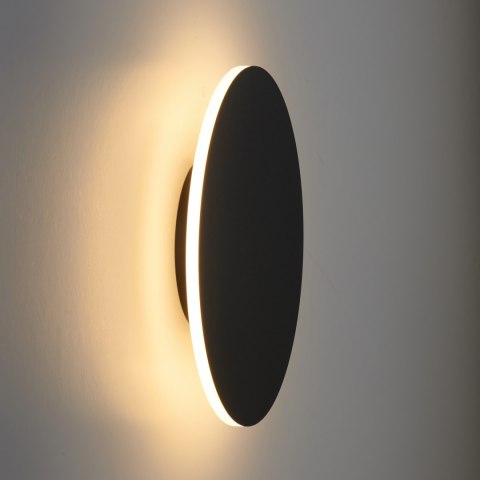 Lampa ścienna NYX 25 cm - LED okrągła, metalowa, czarna