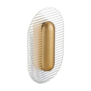 Lampa ścienna HEKS 30 cm - LED, szkło transparentne ryflowane