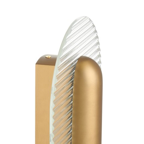 Lampa ścienna HEKS 30 cm - LED, szkło transparentne ryflowane