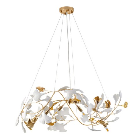 Lampa wisząca BOTANIKA GOLD 100 cm - złota, G9, regulowana, designerska