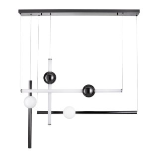 Lampa wisząca O-LINE L-4 LED czarny tytanowy połysk do jadalni