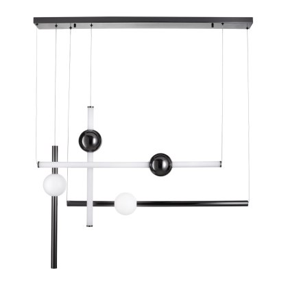 Lampa wisząca O-LINE L-4 LED czarny tytanowy połysk do jadalni