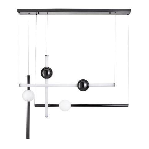 Lampa wisząca O-LINE L-4 LED czarny tytanowy połysk do jadalni