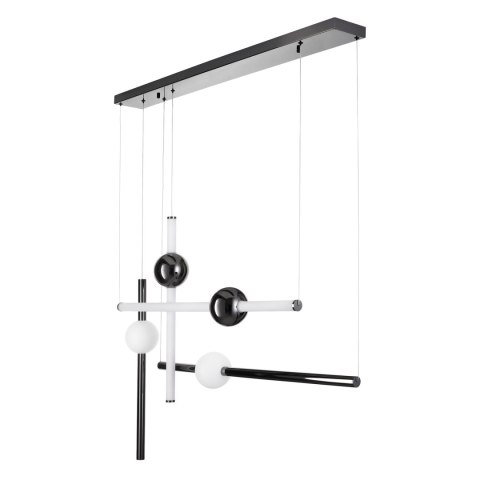 Lampa wisząca O-LINE L-4 LED czarny tytanowy połysk do jadalni